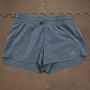Adidas Womens Blue Athletic Running Shorts Size M Adjustable Waist Lightweight A